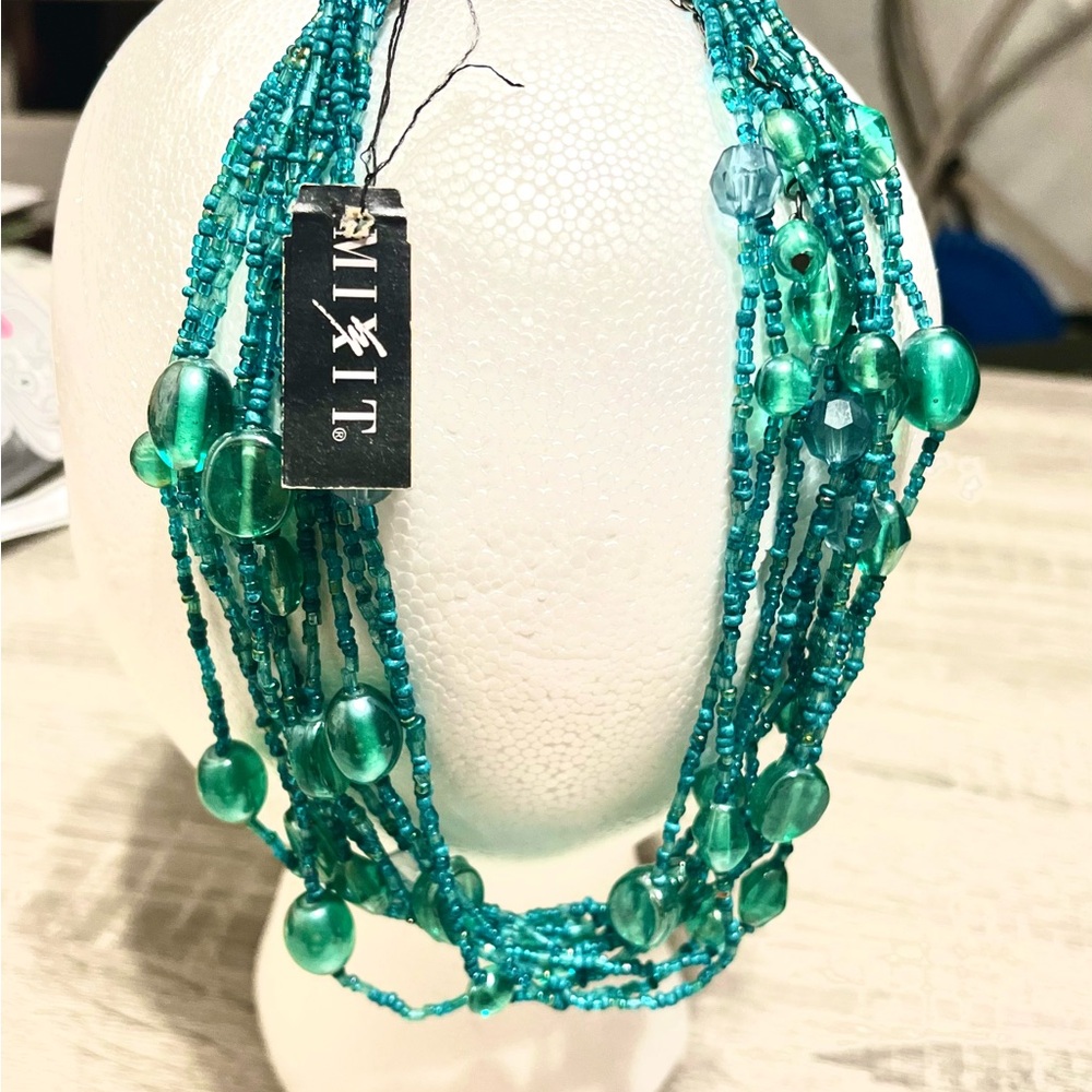 Mixit Turquoise Multi-Strand Necklace